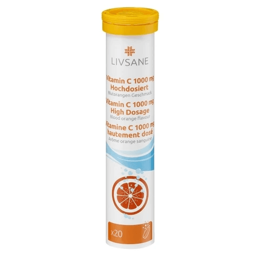 Livsane Vitamín C 1000 mg vysoká dávka 20 šumivých tabliet
